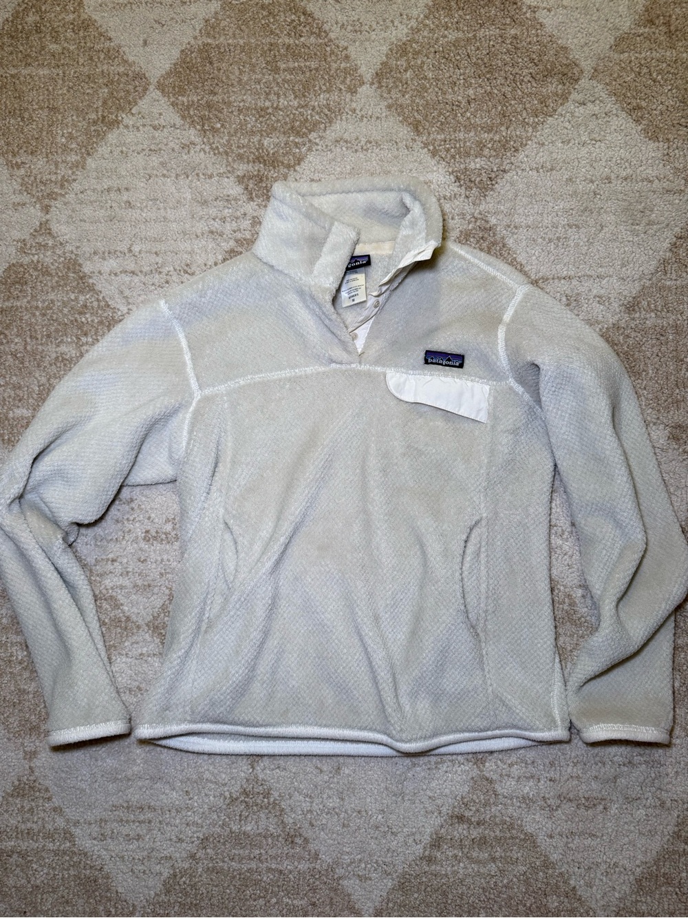 Patagonia Women's Half-Snap Fleece Pullover - Cream/Off-White